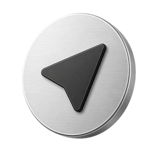 3D decorative send arrow icon element on the contact us page