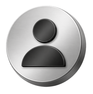 3D silver user avatar icon used as decorative element on FAQ page